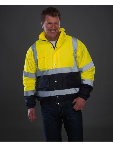 YOK-HVP218-Hi-Vis Two-Tone Bomber Jacket